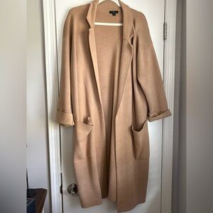 J. Crew Open-Front Knit Sweater Blazer - Camel